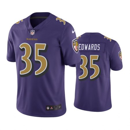 Baltimore Ravens #35 Men's Purple Gus Edwards Color Rush Limited Jersey
