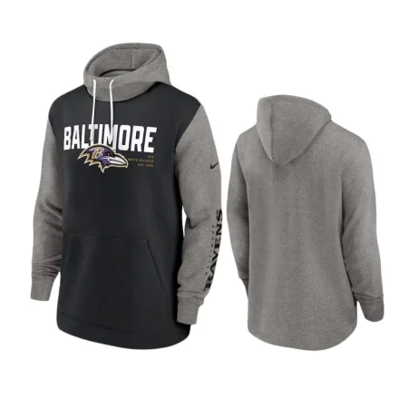 Baltimore Ravens Black Color Block Fashion Hoodie