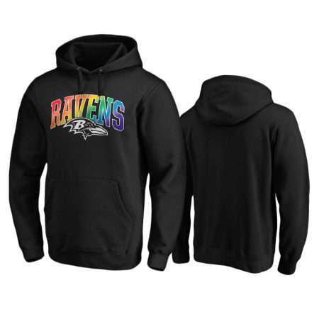 Baltimore Ravens Black Pride Logo Pullover Hoodie