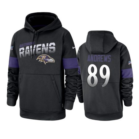 Baltimore Ravens Mark Andrews Black 100th Season Sideline Team Logo Hoodie