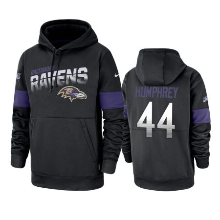 Baltimore Ravens Marlon Humphrey Black 100th Season Sideline Team Logo Hoodie