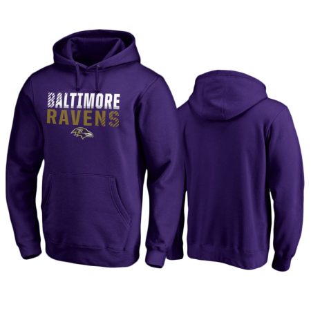 Baltimore Ravens Purple Iconic Fade Out Pullover Hoodie