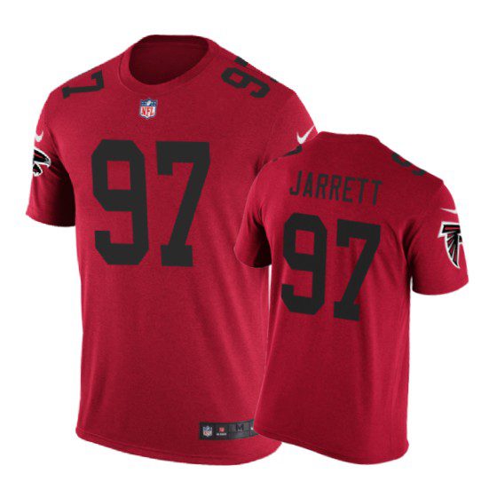 Atlanta Falcons #97 Grady Jarrett Color Rush Nike T-Shirt - Men's 1 red grady jarrett t shirt