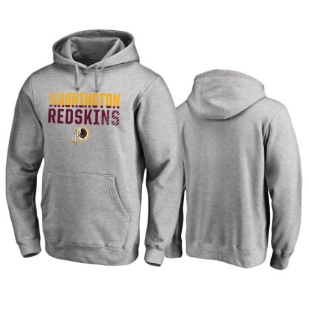 Washington Redskins Ash Iconic Fade Out Pullover Hoodie