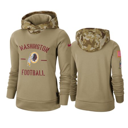 Washington Redskins Khaki 2019 Salute to Service Therma Pullover Hoodie
