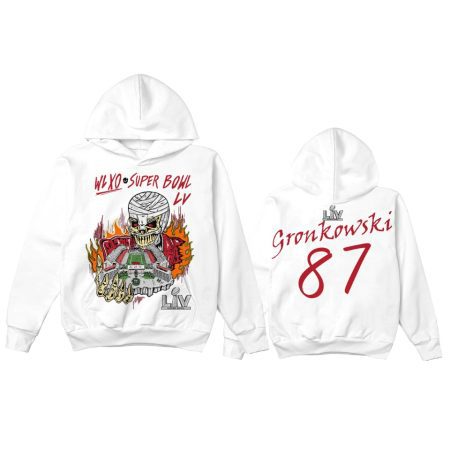Buccaneers Rob Gronkowski White Super Bowl LV Halftime Show The Weeknd x Warren Lotas XO Hoodie