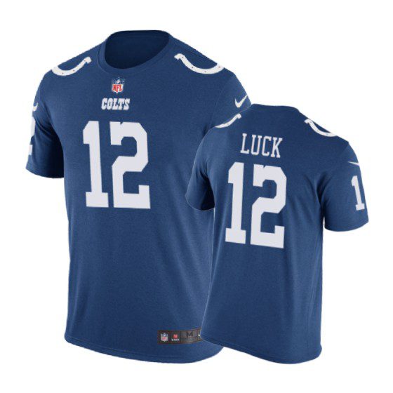 Indianapolis Colts #12 Andrew Luck Color Rush Nike T-Shirt - Men's 1 royal andrew luck t shirt