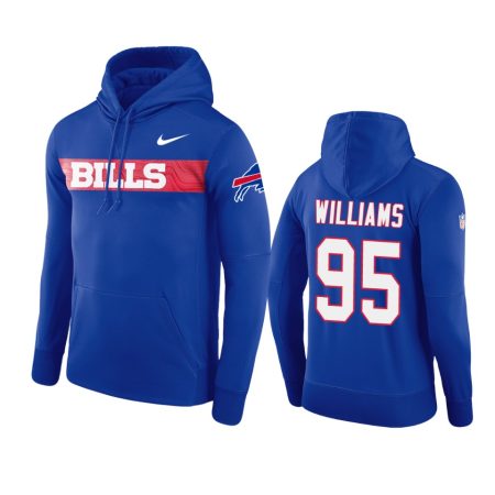 Buffalo Bills #95 Kyle Williams Royal Nike Pullover Sideline Team Hoodie - Men's