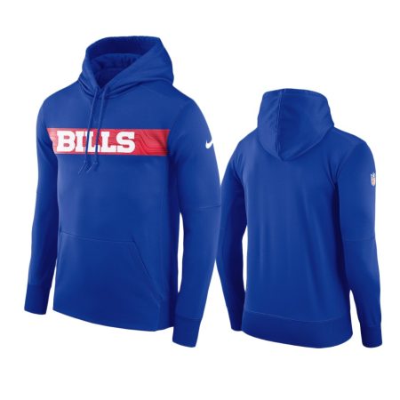Buffalo Bills # Royal Nike Pullover Team Sideline Hoodie - Men's