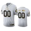 Custom Saints White 100th Season Golden Edition Jersey 2 saints custom white golden edition 100th season jersey