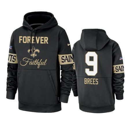 New Orleans Saints Drew Brees Black Forever Faithful 100 Seasons Hoodie
