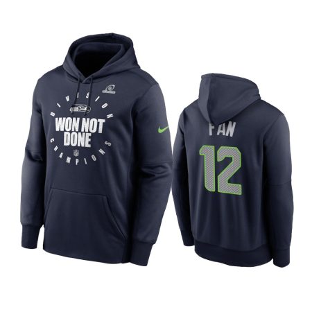 Seattle Seahawks 12th Fan Navy 2020 NFC West Division Champions Trophy Hoodie