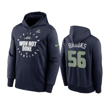 Seattle Seahawks Jordyn Brooks Navy 2020 NFC West Division Champions Trophy Hoodie