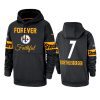 Pittsburgh Steelers Ben Roethlisberger Black Forever Faithful 100 Seasons Hoodie 3 steelers ben roethlisberger black team logo forever faithful hoodie