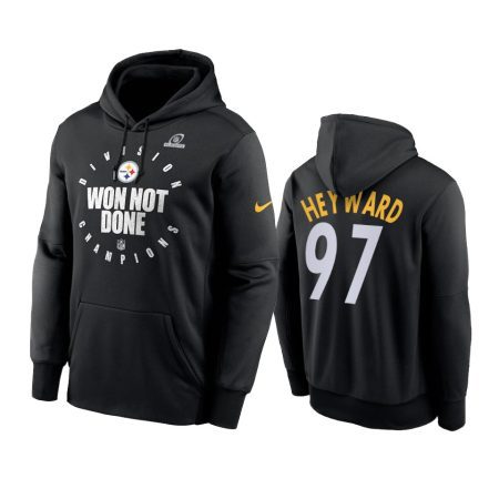 Pittsburgh Steelers Cameron Heyward Black 2020 AFC North Division Champions Trophy Hoodie