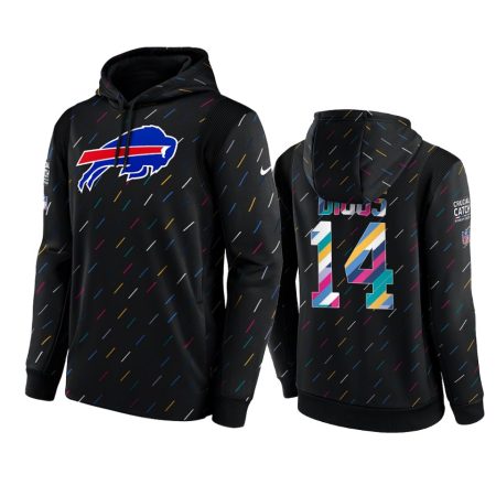 Buffalo Bills Stefon Diggs Charcoal 2021 NFL Crucial Catch Therma Pullover Hoodie