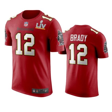 Buccaneers Tom Brady GOAT Red Super Bowl LV T-Shirt