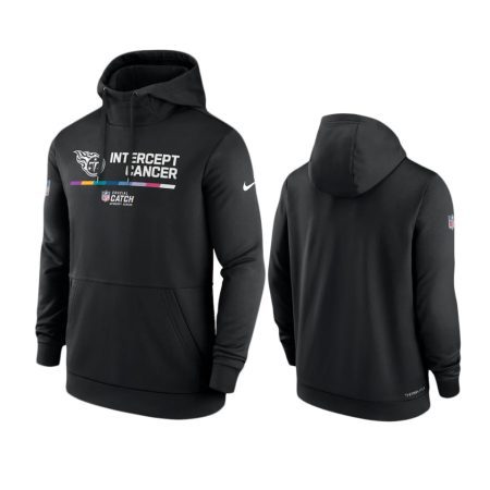 Men's Tennessee Titans Black Therma Pullover 2022 NFL Crucial Catch Hoodie