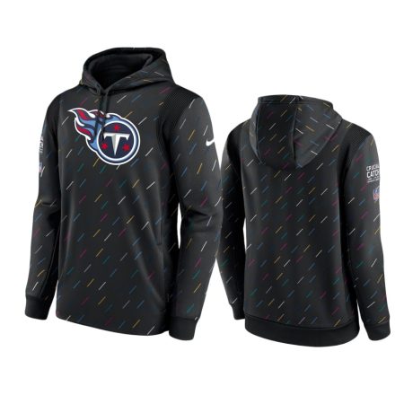 Men's Tennessee Titans Charcoal Therma Pullover 2021 NFL Crucial Catch Hoodie