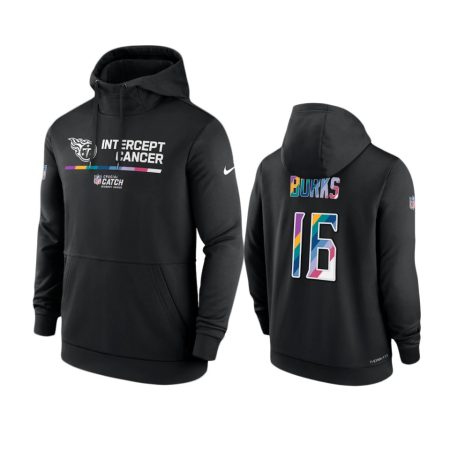 Men's Tennessee Titans Treylon Burks Black Therma 2022 NFL Crucial Catch Hoodie
