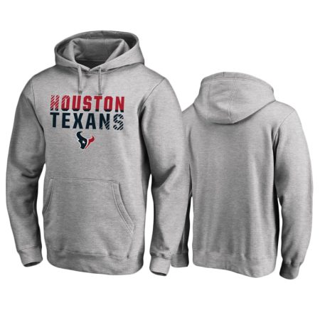Houston Texans Ash Iconic Fade Out Pullover Hoodie