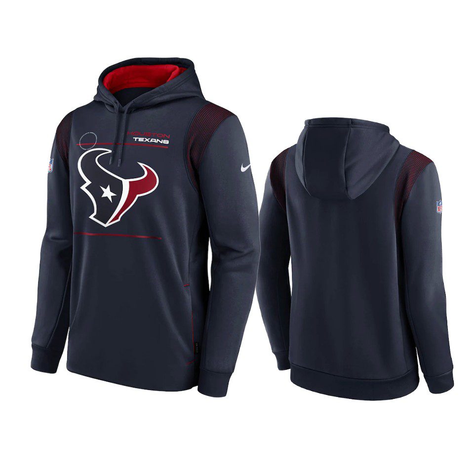 Houston Texans Navy Sideline Logo Performance Pullover Hoodie 1 texans navy sideline logo performance hoodie