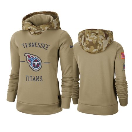 Tennessee Titans Khaki 2019 Salute to Service Therma Pullover Hoodie