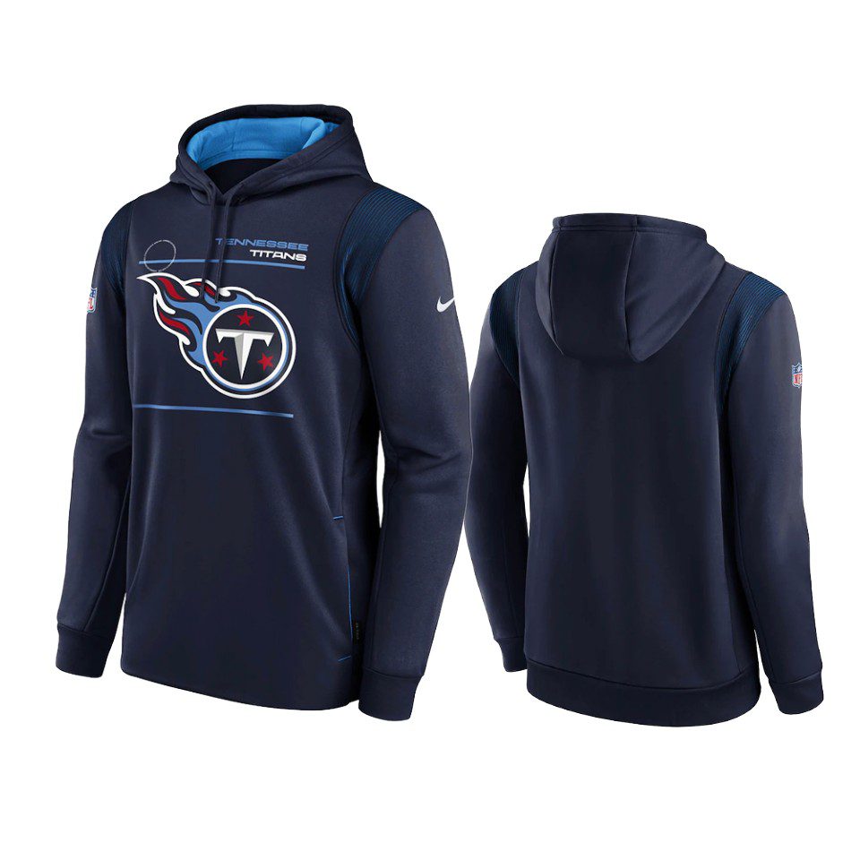 Tennessee Titans Navy Sideline Logo Performance Pullover Hoodie 1 titans navy sideline logo performance hoodie