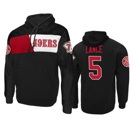 San Francisco 49ers Trey Lance Black 75th Anniversary Faithful to the Bay Colorblock Hoodie