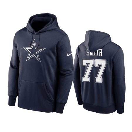 Dallas Cowboys Tyron Smith Navy Primary Logo Therma Performance Hoodie