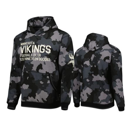 Minnesota Vikings Black Camo Pullover Hoodie