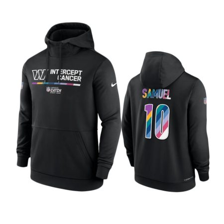 Men's Washington Commanders Curtis Samuel Black Therma 2022 NFL Crucial Catch Hoodie