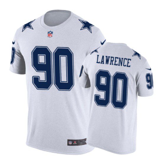 Dallas Cowboys #90 Demarcus Lawrence Color Rush Nike T-Shirt - Men's 1 white demarcus lawrence t shirt