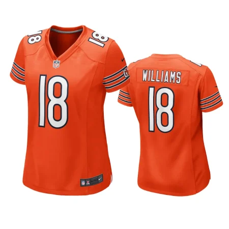 Women Chicago Bears Caleb Williams Orange 2024 NFL Draft Jersey