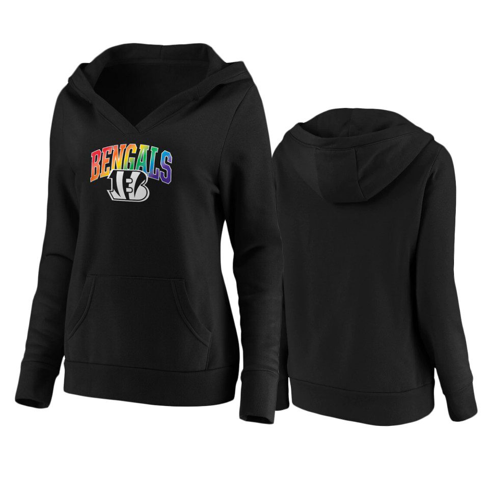 Women's Cincinnati Bengals Black Pride Logo Pullover Hoodie 1 women bengals black pride logo pullover hoodie