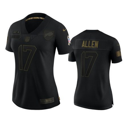Women's Buffalo Bills Josh Allen Black 2020 Salute To Service Limited Jersey