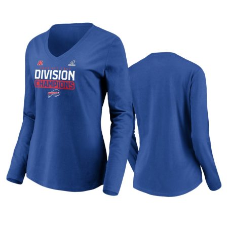 Women's Buffalo Bills Royal 2020 AFC East Division Champions Flying High Long Sleeve T-Shirt