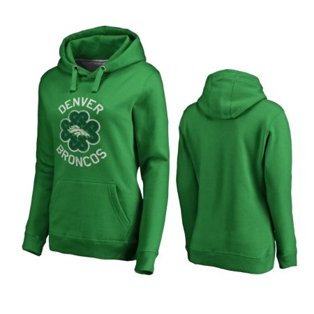 Denver Broncos Kelly Green St. Patrick's Day Hoodie - Women