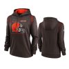Women's Cleveland Browns Brown Sideline Performance Pullover Hoodie 3 women browns brown sideline performance pullover hoodie