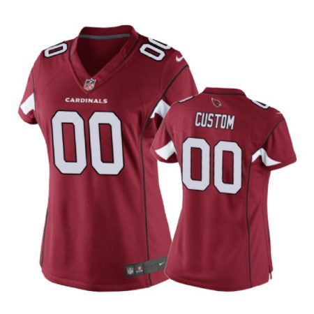 Arizona Cardinals Custom Cardinal Nike Game Jersey - Women
