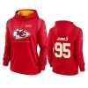 Women's Chris Jones Kansas City Chiefs Red Sideline Performance Pullover Hoodie 3 women chris jones chiefs red sideline performance pullover hoodie