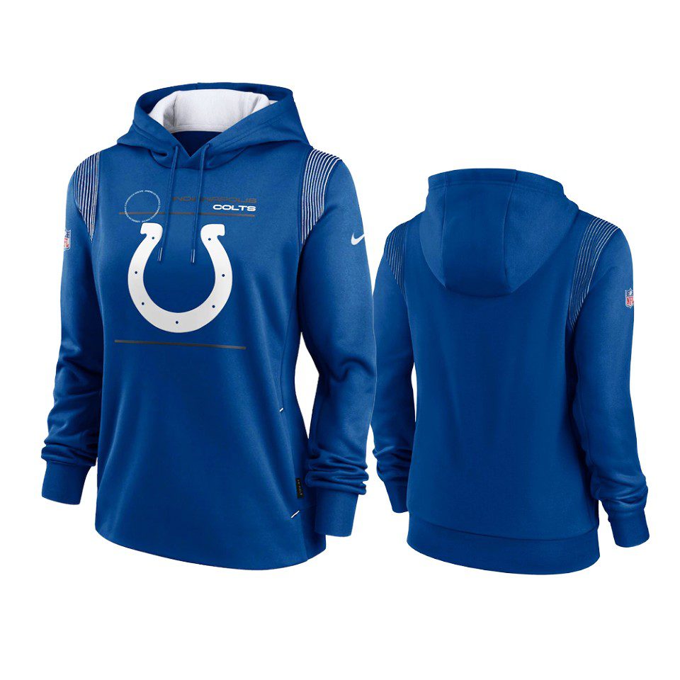 Women's Indianapolis Colts Royal Sideline Performance Pullover Hoodie 1 women colts royal sideline performance pullover hoodie