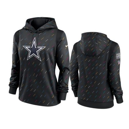 Women's Dallas Cowboys Anthracite 2021 NFL Crucial Catch Therma Pullover Hoodie