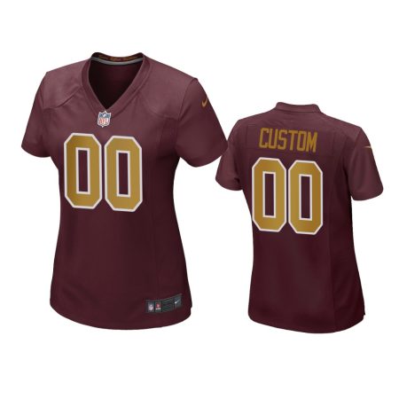 Women's Washington Football Team Custom Burgundy Alternate Game Jersey