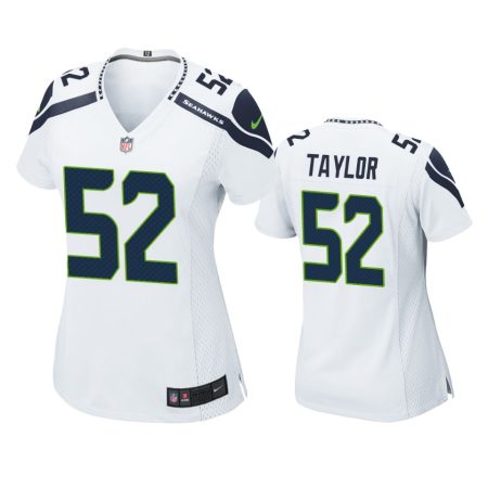 Women's Seattle Seahawks Darrell Taylor White Game Jersey