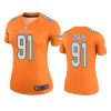 Miami Dolphins Emmanuel Ogbah Orange Color Rush Legend Jersey - Women's 3 women dolphins emmanuel ogbah orange color rush legend jersey