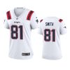 Women's New England Patriots Jonnu Smith White Game Jersey 2 women jonnu smith patriots game white jersey 0a