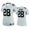 Las Vegas Raiders Josh Jacobs Silver Inverted Legend Jersey - Women's 3 women josh jacobs raiders silver inverted legend jersey