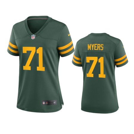 Women's Green Bay Packers Josh Myers Green Alternate Game Jersey