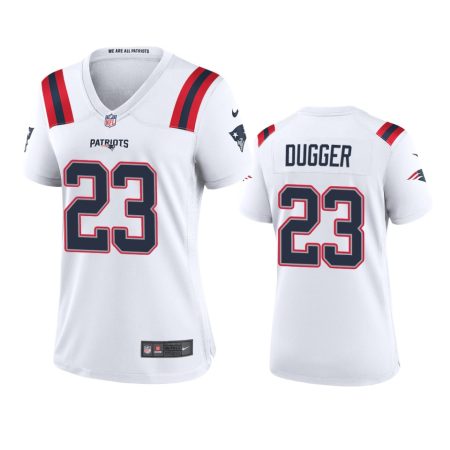 Women's New England Patriots Kyle Dugger White Game Jersey